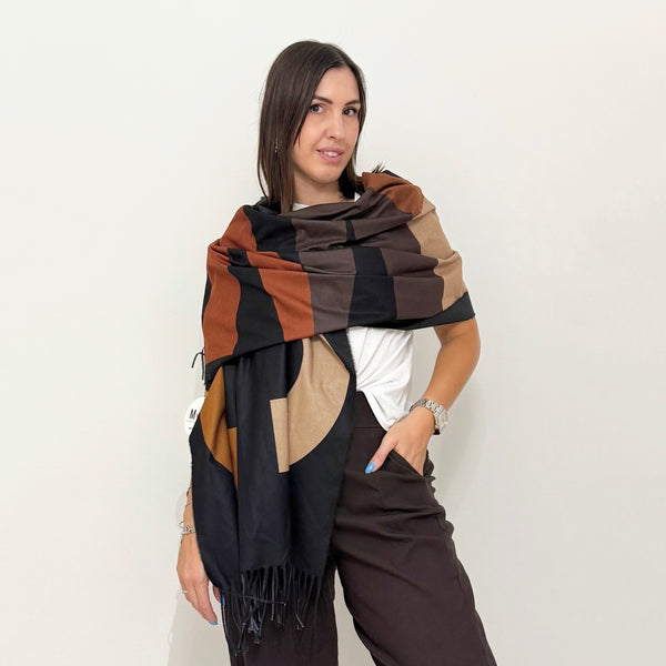 M★BRC Sciarpa Logo Marrone