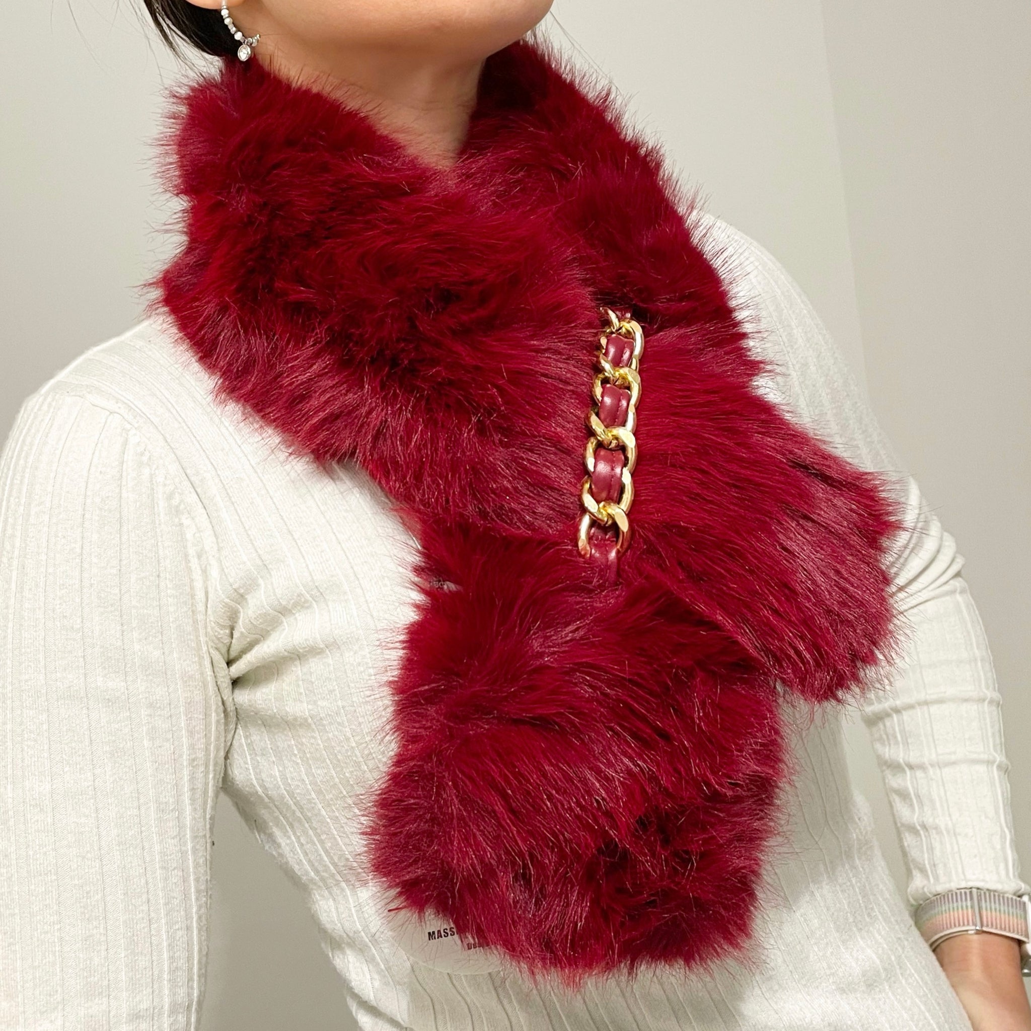 M★BRC Collo Ecopelliccia Rosso