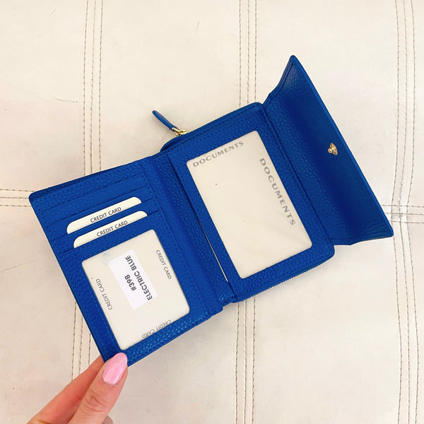 AUT AUT Portafoglio Grande Blu Elettrico