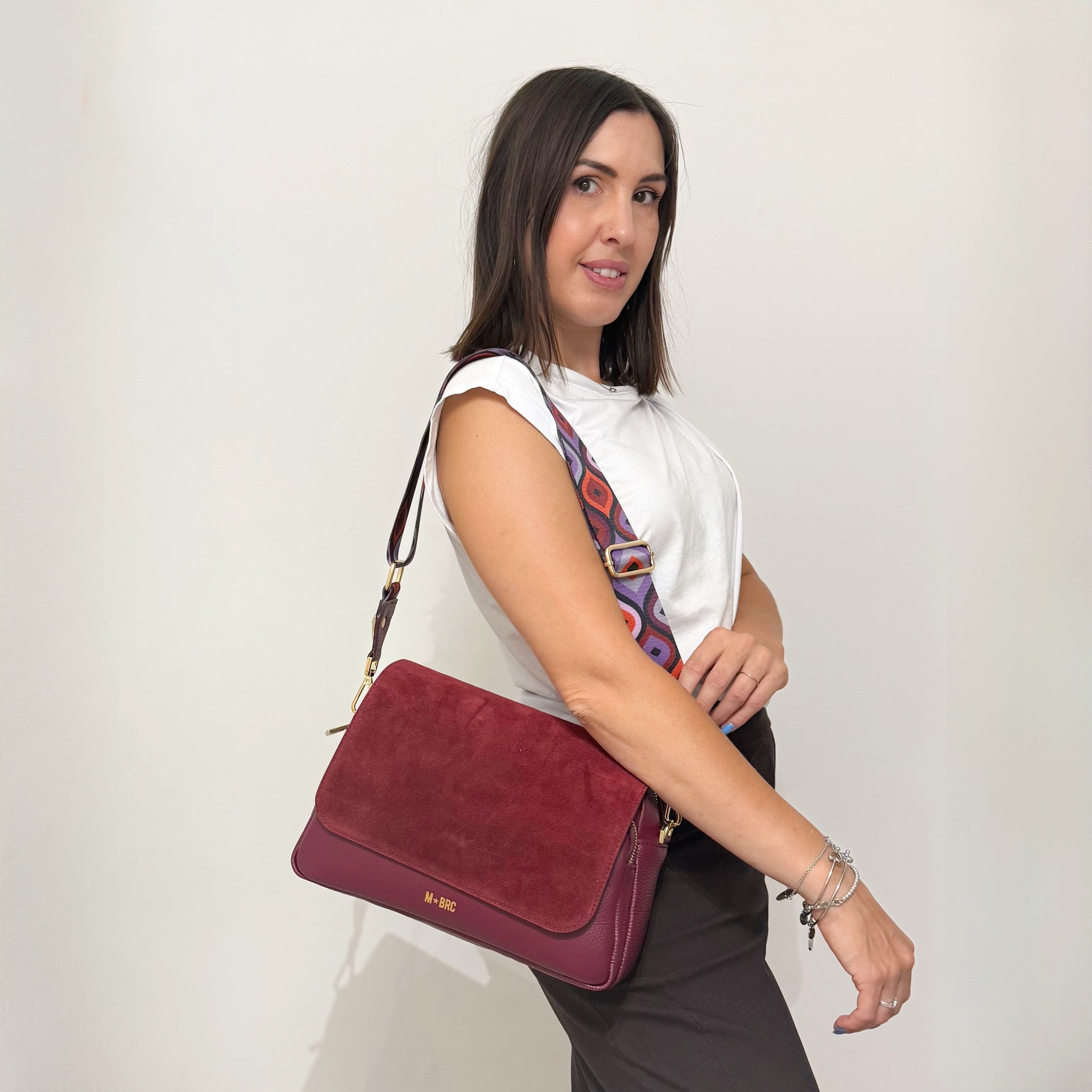 M★BRC Borsa Obona Suede 070 Bordeaux