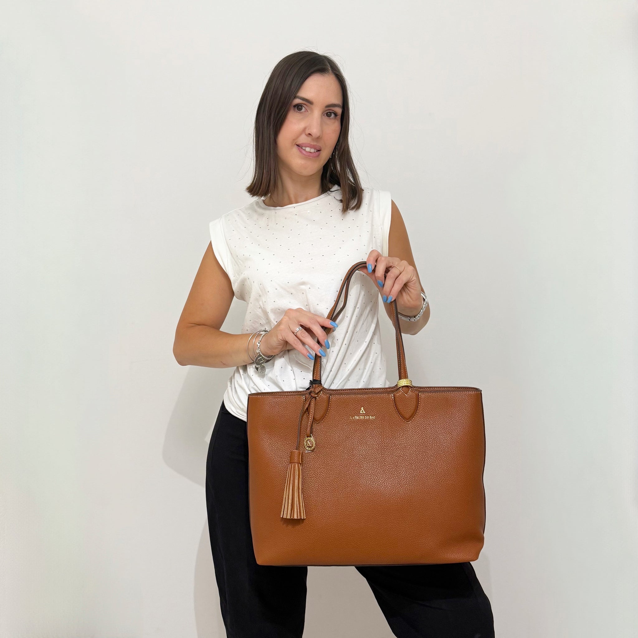 ATELIER DU SAC Shopper Jeanette Cuoio