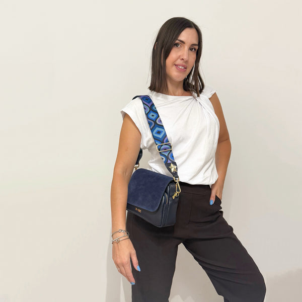 M★BRC Borsa Obona Suede 071 Blu