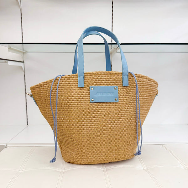 4GIVENESS Borsa Paglia Celeste