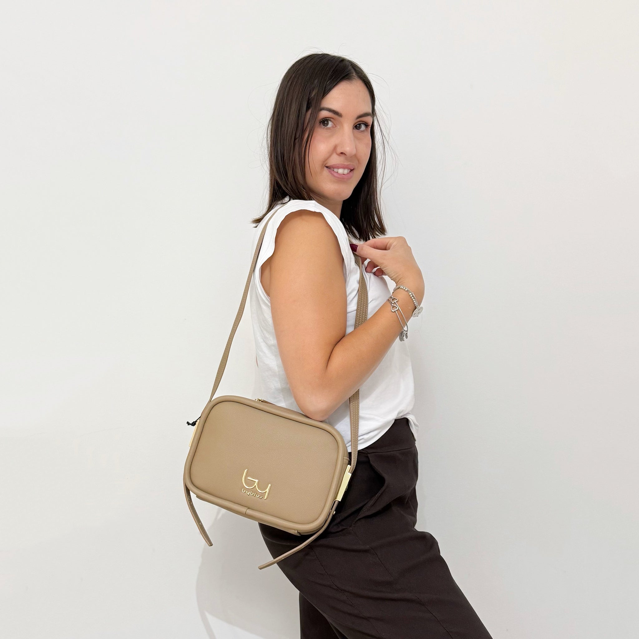 BYBYBLOS Borsa Elsa Saponetta Taupe