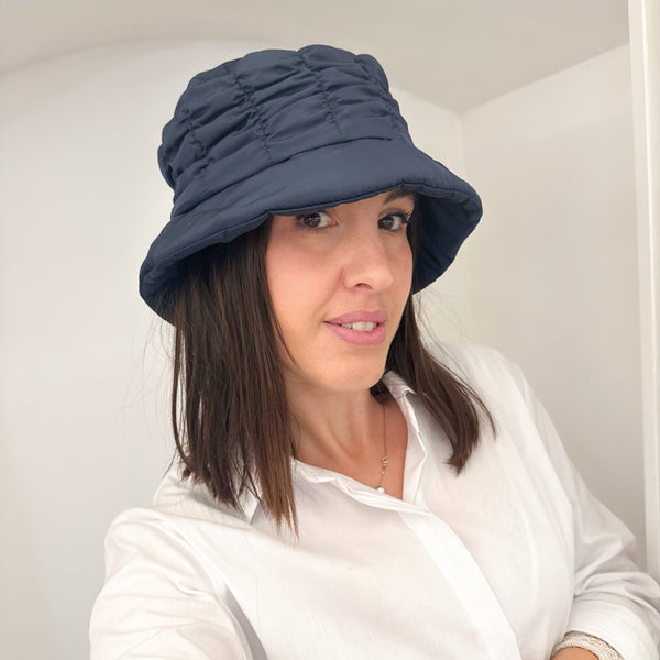 IMPERMEABILE Arricciato Blu