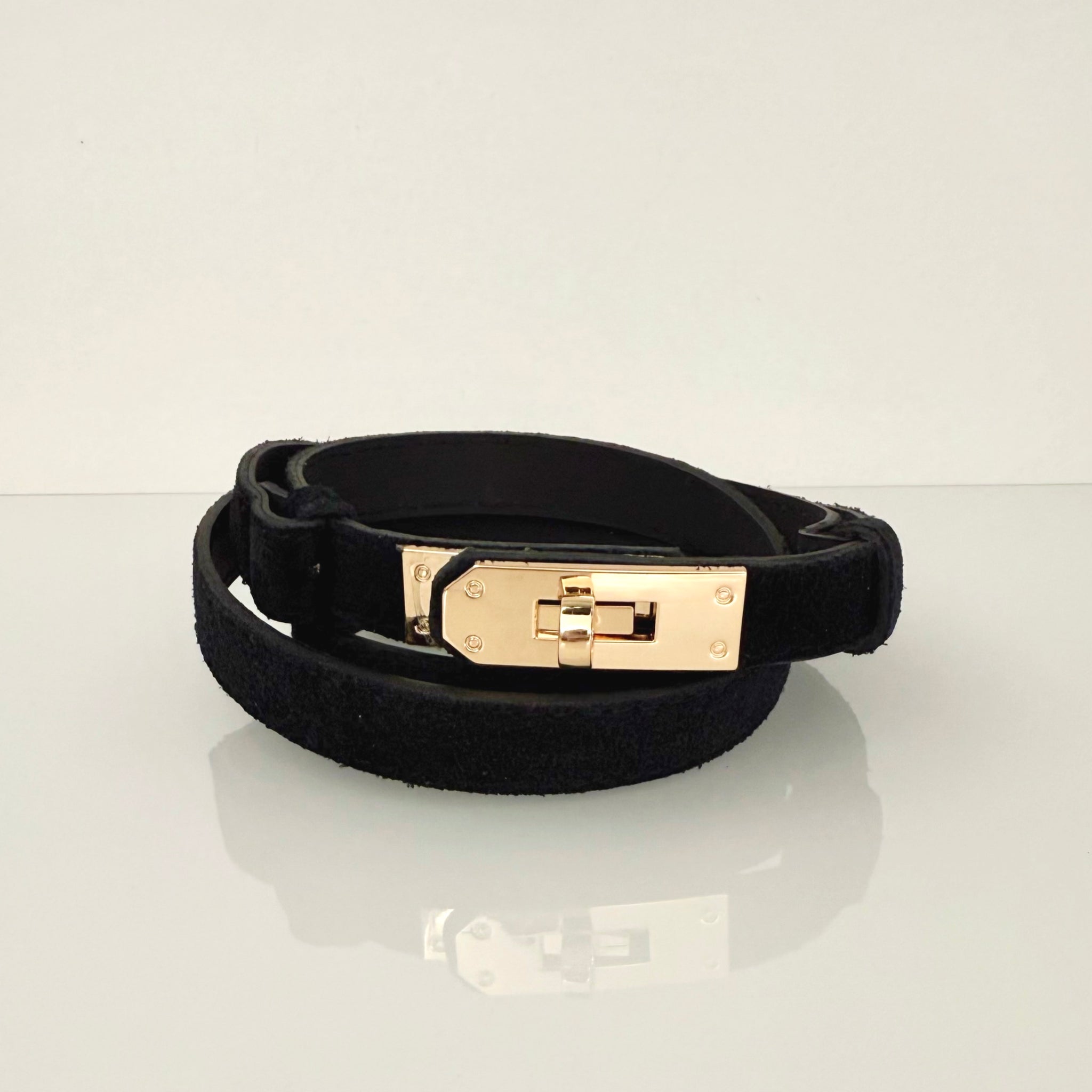CINTURA Clip Suede Nera