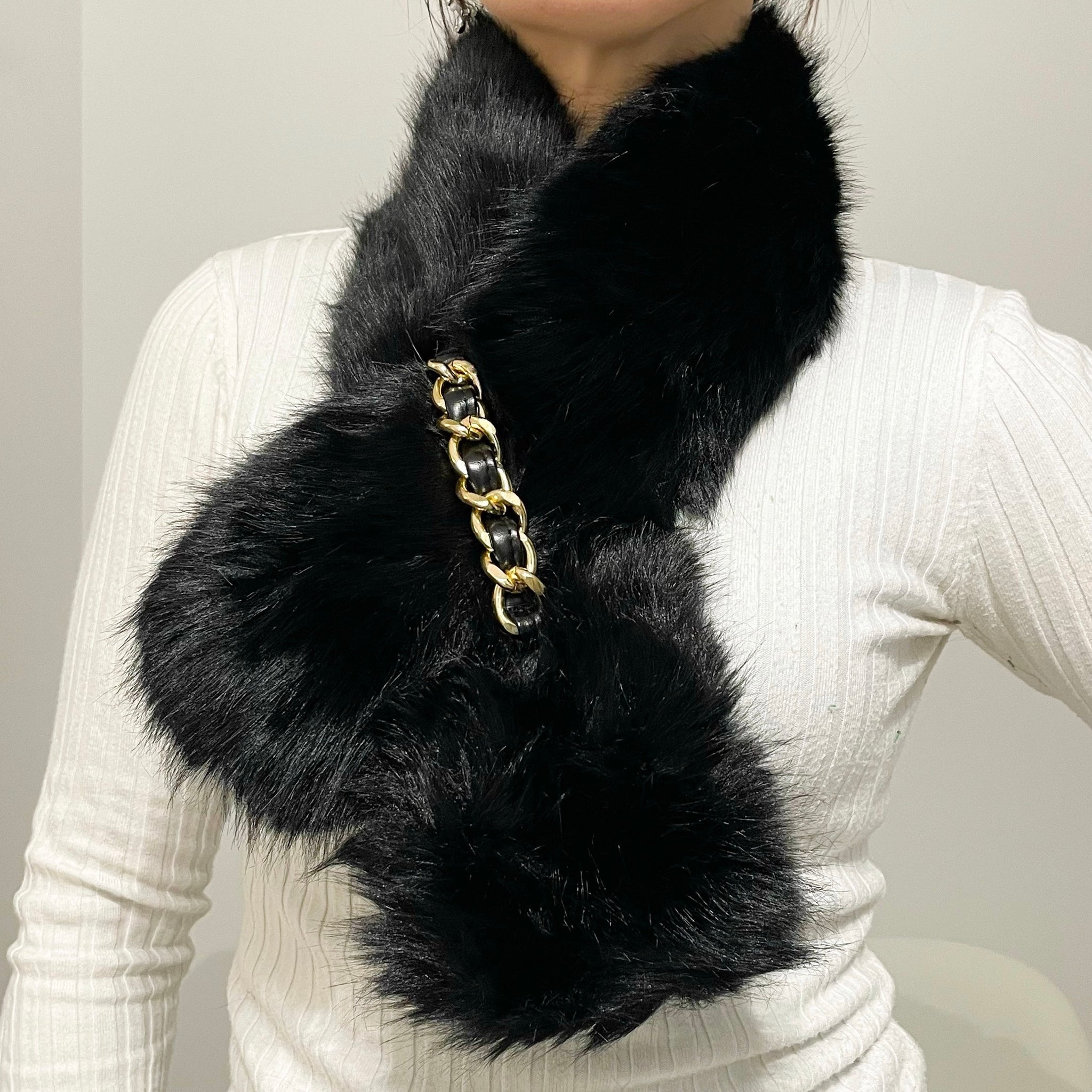 M★BRC Collo Ecopelliccia Nero