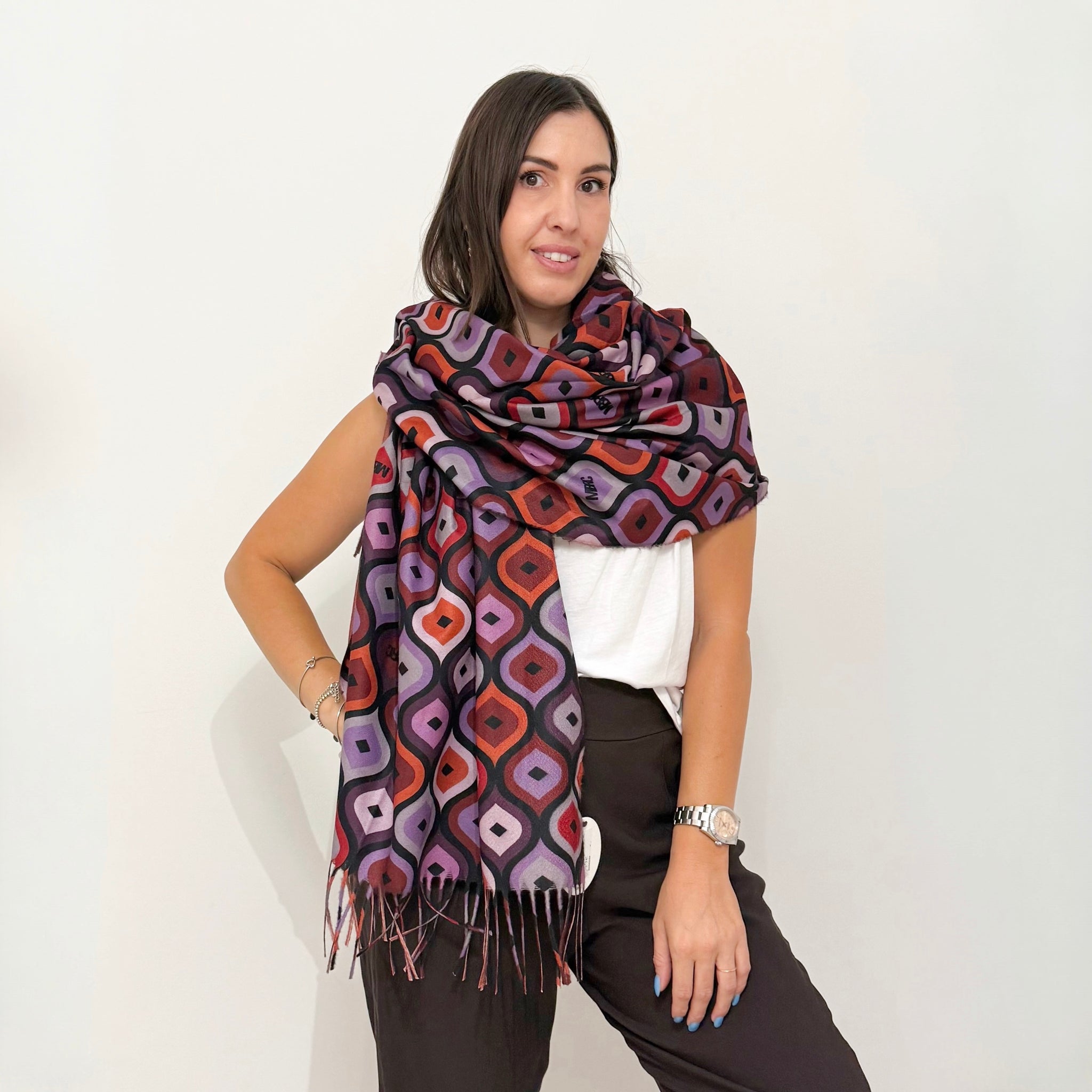 M★BRC Sciarpa Fantasy Bordeaux