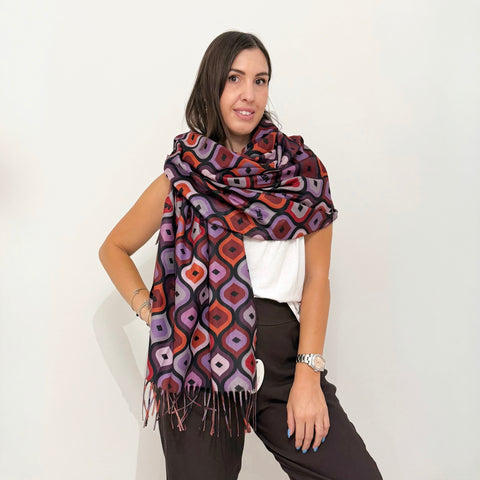 M★BRC Sciarpa Fantasy Bordeaux