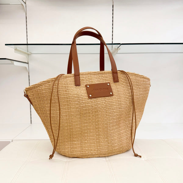 4GIVENESS Borsa Paglia Cuoio