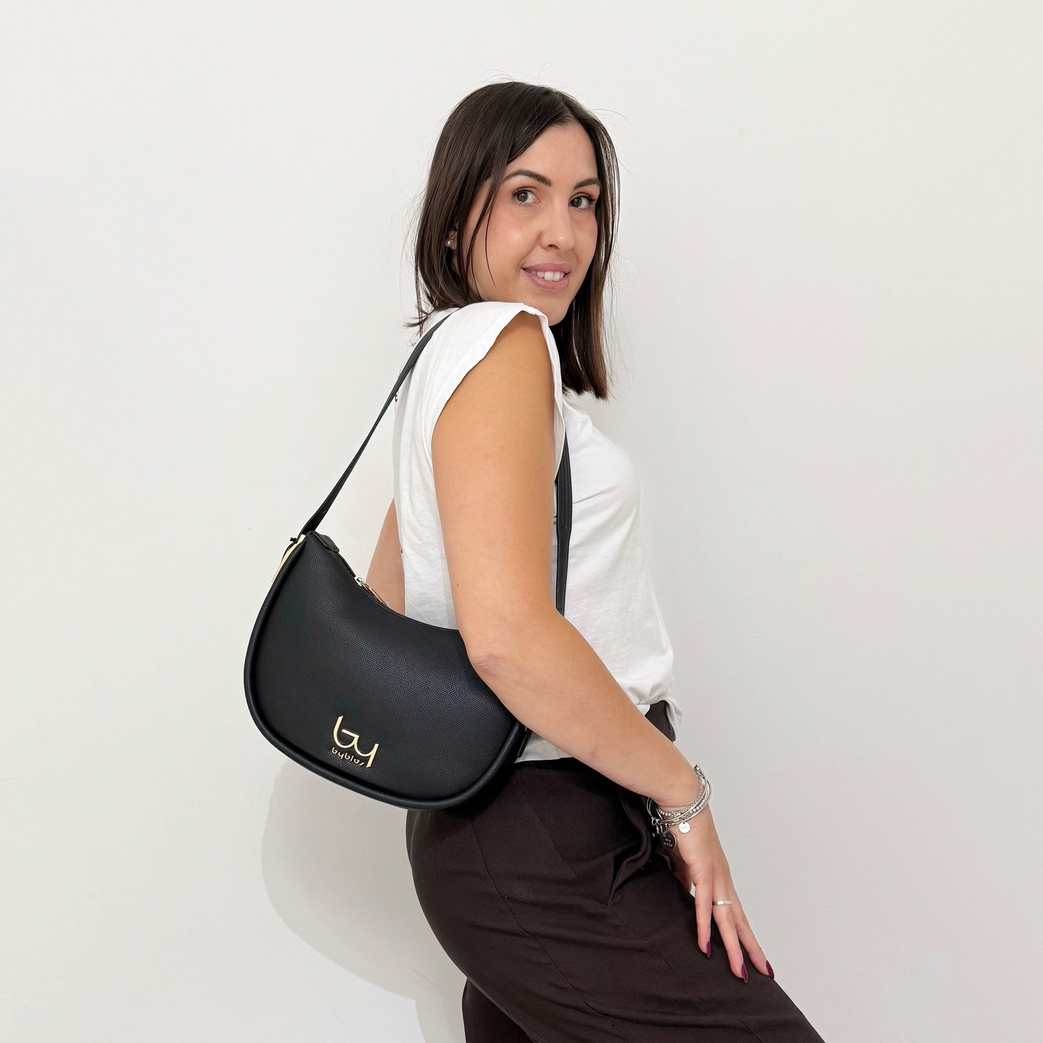 BYBYBLOS Borsa Elsa Mezzaluna Nera