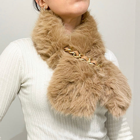 M★BRC Collo Ecopelliccia Beige