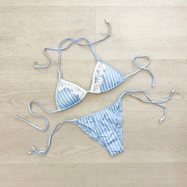 4GIVENESS Triangolo Vertical Lines Azzurro