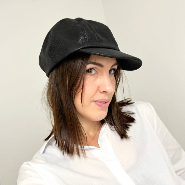 BAKER BOY Ecopelle Martellata Nera