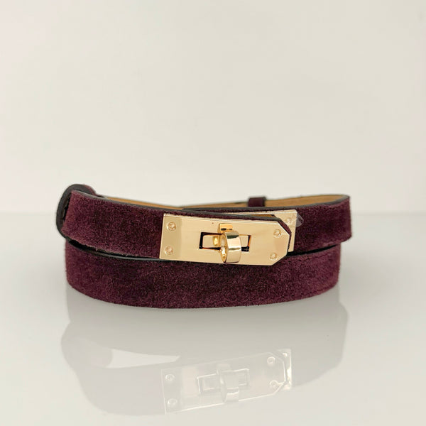 CINTURA Clip Suede Bordeaux
